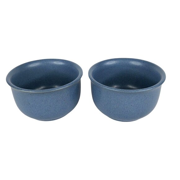 2 Dansk Mesa Sky Blue Cups and Saucers Japan Stoneware Pottery Set - Picture 3 of 10